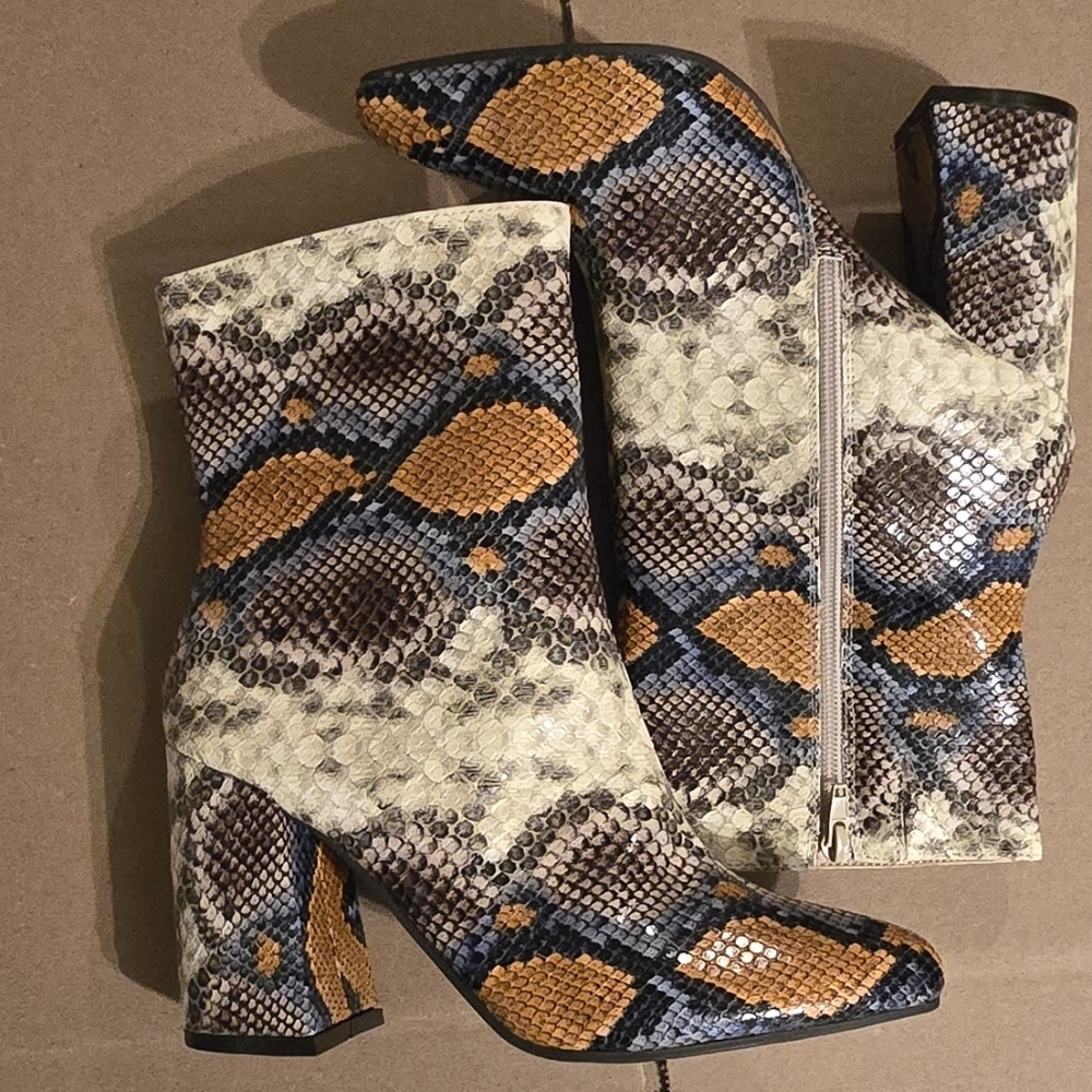 The Limited Beige and Silver Detail Boots